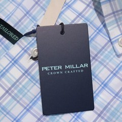 Peter Millar NWT Casual Button Down Shirt Size S in Blue/Purple/White Plaid