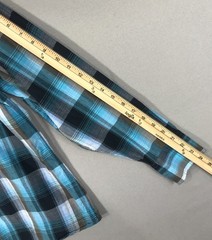 Elixir Shirt Men’s Medium Blue Plaid Snap Button Down Long Sleeve Western Cowboy