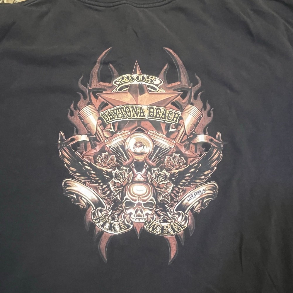 Footlocker Daytona Beach Motorcycle Tshirt Adult XXL Black Short Sleeve Pullover