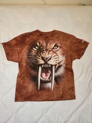 The Mountain Sabertooth Tiger T-Shirt Sz XL Tie Dye Mens