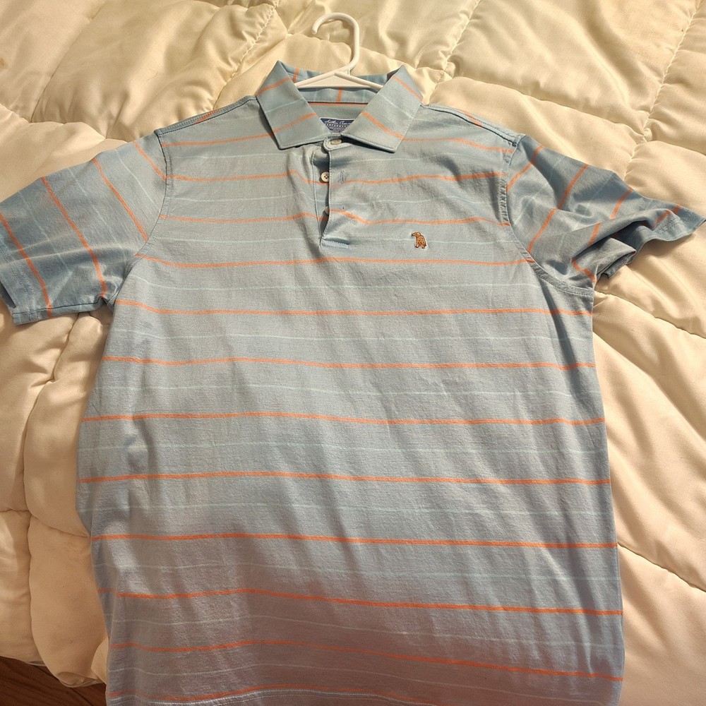 Southern Casanova Performance Men’s Blue Striped Golf Polo Shirt M -SS- EXC!!