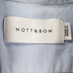 Mott & Bow Button Down Shirt Mens Medium Light Blue Long Sleeve Casual