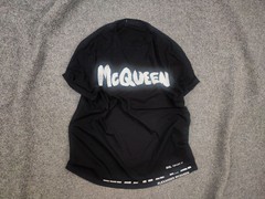 Alexander McQueen Authentic Graffiti Logo-print Black Cotton T-shirt