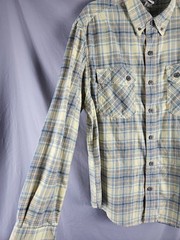 Duluth Trading Free Swingin Wicking Flannel Shirt Mens LARGE TALL Red Blue 31210