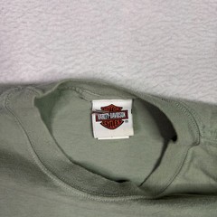 Harley Davidson Spellout Boxy Logo Green Mens 2XL Kentucky Graphic Shirt Biker