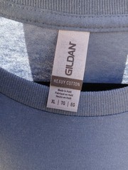 ADULT LIGHT DENIM COLOR VEGAN 100% COTTON T SHIRT