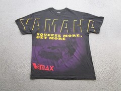 Vintage Yamaha Vmax Aop T Shirt Mens L Snowmobile Racing Graphic 90s USA Rare