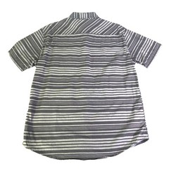 Tony Hawk Black Gray Stripe Button Down Short Sleeve Men Size XXL Skater