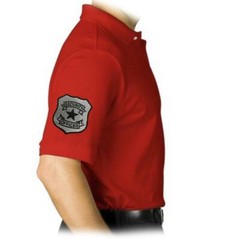 NEW MEN’S EMBROIDERY PATCH SECURITY GUARD UNIFORM RED POLO SHIRT ALL SIZE