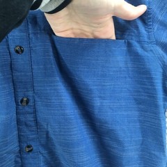 Apparel Collection Mcdo Button Up Short Sleeve Shirt Mens M Blue Cotton blend