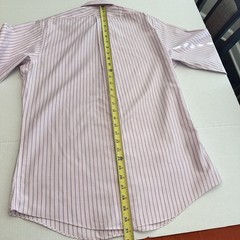 Brooks Brothers 346 men’s Medium button up pink blue stripe Slim Fit non iron