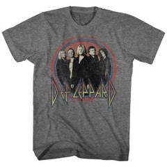Def Leppard Logo Circle Photo Men’s T Shirt Band Merch