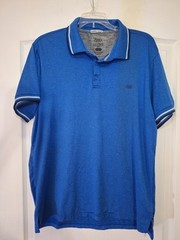 Leg3nd Golf Performance Short Sleeve Polo Extreme Stretch Mens Size L Blue