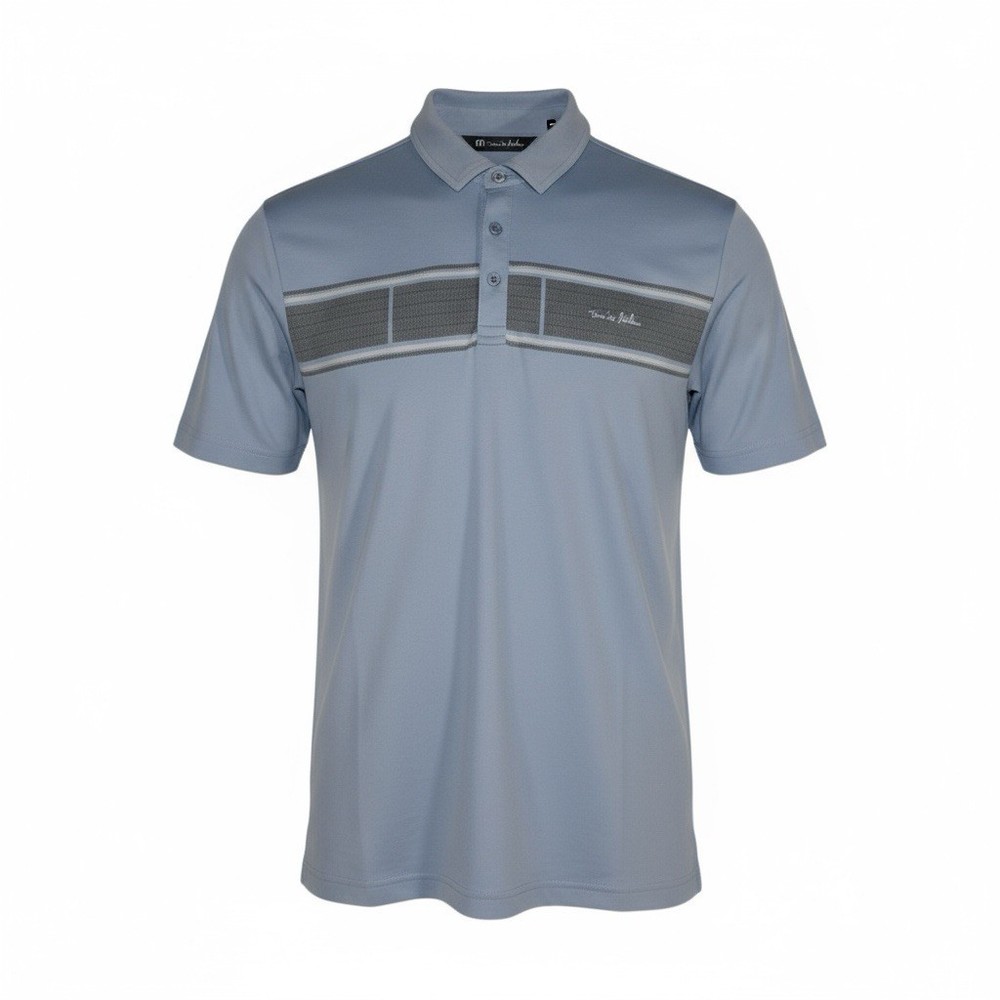 Travis Mathew Golf Polo Cotton‑Poly Blend Light Blue Large L