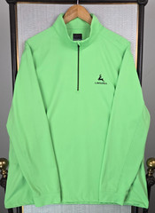 GREG NORMAN x LAWSONIA WISONSIN Mens Size XL Performance 1/4 ZIp Windshirt Green