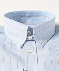 (ASK availability First) BEAMS GUY ROVER Sand stripe tab collar shirt NEW