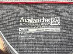AVALANCHE Men’s Short Sleeve Button Down Outdoor Polyester Shirt Gray XXL