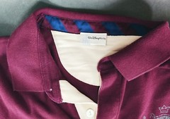 Walt Disney World Shirt Men 3XL Maroon 71 Mickey Mouse Polo Logo 3/4 Button