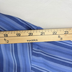 Turnbury Multi Blue Striped Button-Down Men’s Cotton Dress Shirt Size Large