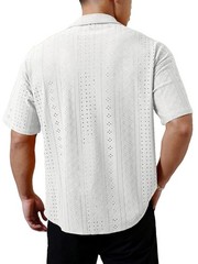 Summer Breathable Solid Button Lapel Shirt