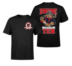 Engine Ten Newark Fire Department T-Shirt, Firefighter Dog Graphic Tee