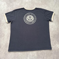 Carhartt X Hurley Shirt Womens XL Blue Skull Surf Ringer Workwear Tee