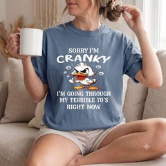 Comfort Colors® Duck Sorry I’m Cranky I’m Going Through My Terible 70’s T-Shirt