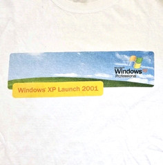 Vintage Y2K Microsoft Windows XP Tech T-Shirt Size XL IBM Dell Canon Sony Adobe