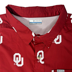 Columbia Ohio University Red Fishing Shirt Size XXL Button Up Short Sleeve