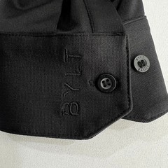BYLT Basics Executive Button Up Dress Shirt Mens 3XL Black Long Sleeve Stretch