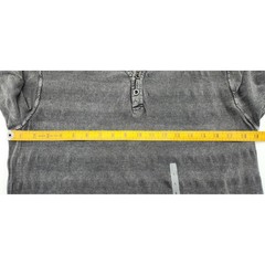 Buckle Black Label Henley Shirt Men Large Gray NWT Acid Wash Long Sleeve Striped