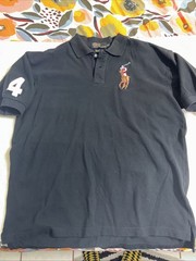 POLO RALPH LAUREN Blk Mens #4 Big Pony Cotton Sz 2XL Clean No Returns
