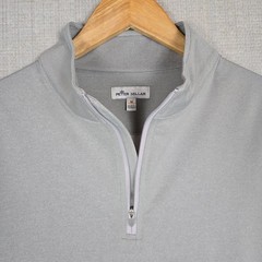 PETER MILLAR Mens Size Medium Performance 1/4 Zip Perth Pullover Gray Golf