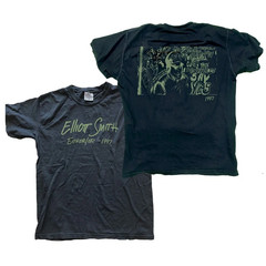 ELLIOTT SMITH Black Either Tour 1997 T Shirt Full Size S-5XL