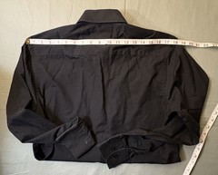 Omega Italy Men’s Slim Fit Classic Button Up Long Sleeve Black Dress Shirt