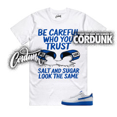 Air Force 1 Game Royal Blue White Hyper Dunk Low T Shirt Match SUGAR