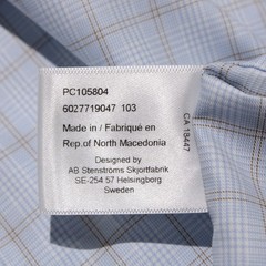 Stenstroms NWT Dress Shirt Size 38 15 Regular Fit in Blue / White / Tan Check