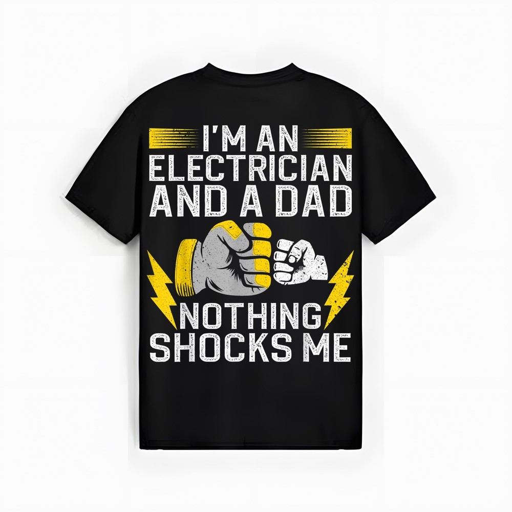 Funny Electrician Design For Men Daddy Electrical Engineers T-Shirt