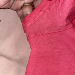 Two Lacoste Izod V-Neck T-shirts Gray Pink and Pink Short Sleeve Sz (40) Is Med