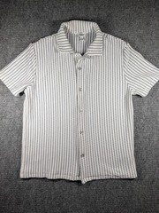 Jason Wu Waffle Knit Button Down Polo Shirt Men’s Size Med.