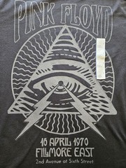 Goodfellow & Co Pink Floyd Fillmore East Graphic Tee Mens Black Crew Neck L