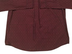 Chaps Men’s Maroon Checkered/Dot Easy Care Holiday Twill L/S Button Shirt, XXL