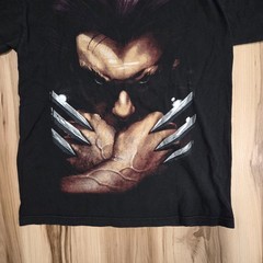 Marvel Mad Engine X-Men Logan Wolverine Claws Big Print Black Men’s Shirt Large
