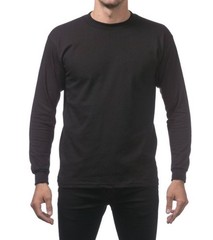 Pro Club Mens Heavy Weight Long Sleeve Crew Neck T- Shirt