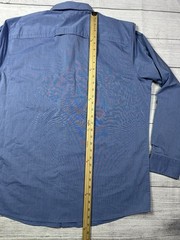Wrangler Performance Shirt Men’s Large Blue UPF 30 Button Up Stretch Fishing NWT
