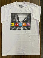 Pac-Man T-Shirt Adult L Athletic Fit White BANDAI NAMCO C-LIFE – NEW w/ TAG