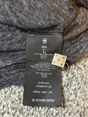 G-Star Raw Classic R L/S Shirt Mens Large Black Long Sleeve Faded Cotton