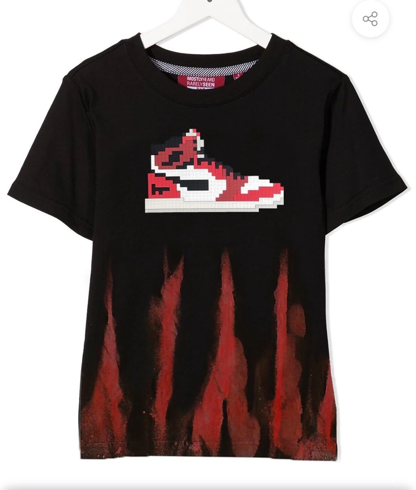 8 Bit Tee By Mostly Heard Rarely Seen Trophy Nike Sneaker Lego Reds Multi Size L
