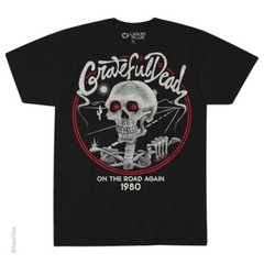 GRATEFUL DEAD-ON THE ROAD AGAIN 1980-SKLTN-T SHIRT S-M-L-XL-2X-3X,5X,6X Garcia