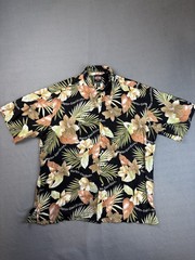 Harley Davidson Tori Richard Shirt Mens XXL Black Hawaiian Floral 100% Viscose